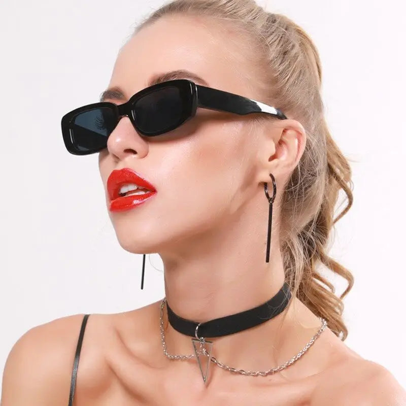 (Unisex) משקפי שמש וינטג' מלבני - דגם קלאסיק